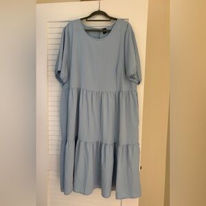 Light Blue Tiered Dress